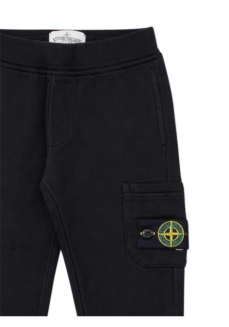 Black cotton baby trousers Stone Island | 771661540/SUNERO